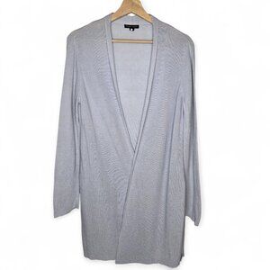 Eileen Fisher Open Front Cardigan Sweater Women's Light Blue Organic Blend S